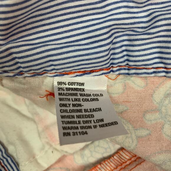 Red Camel Sea Turtle print coral shorts 98% cotton - Picture 5 of 5